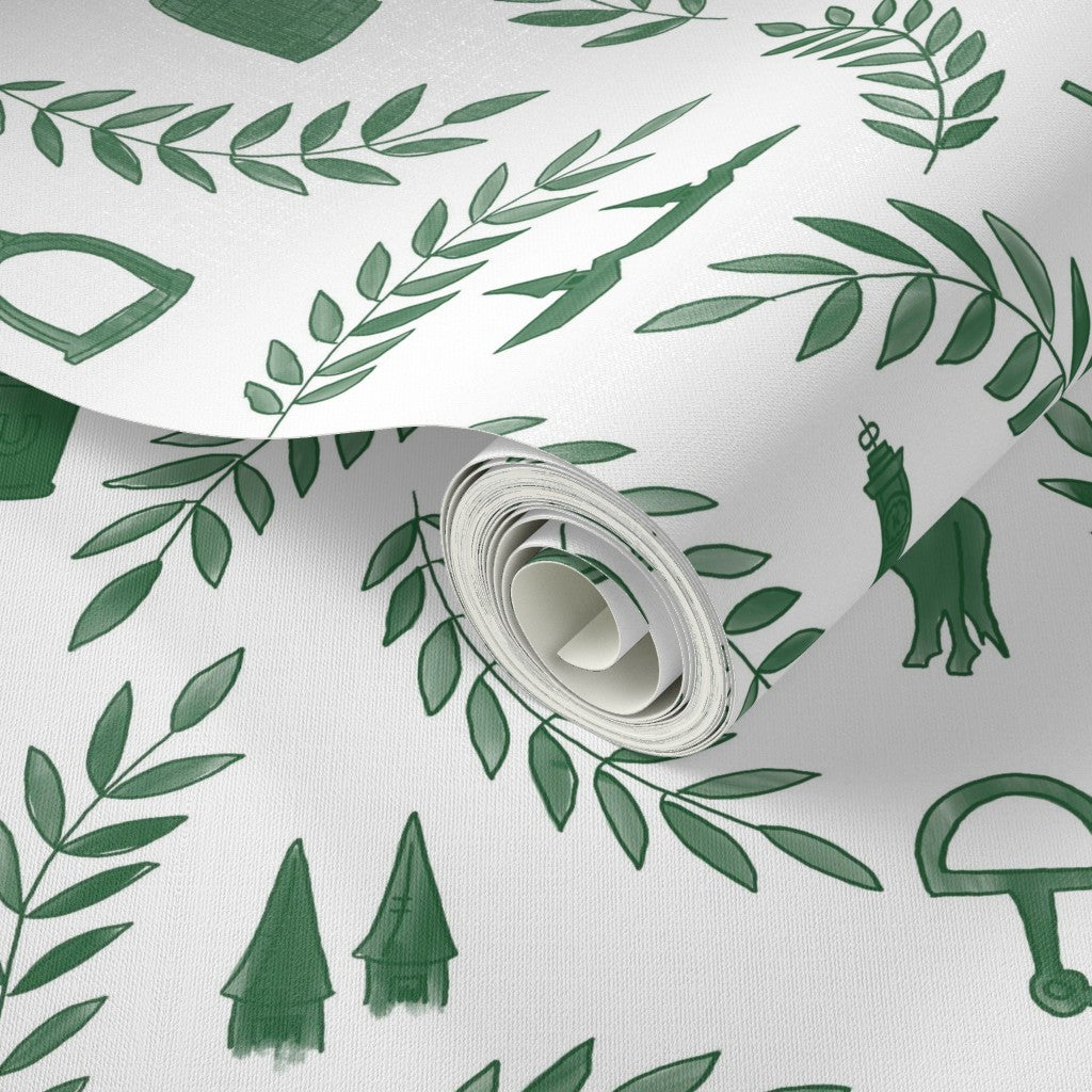 Green Kentucky Wallpaper Un-Pasted