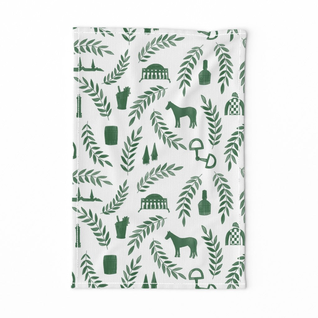 Green Kentucky Tea Towel