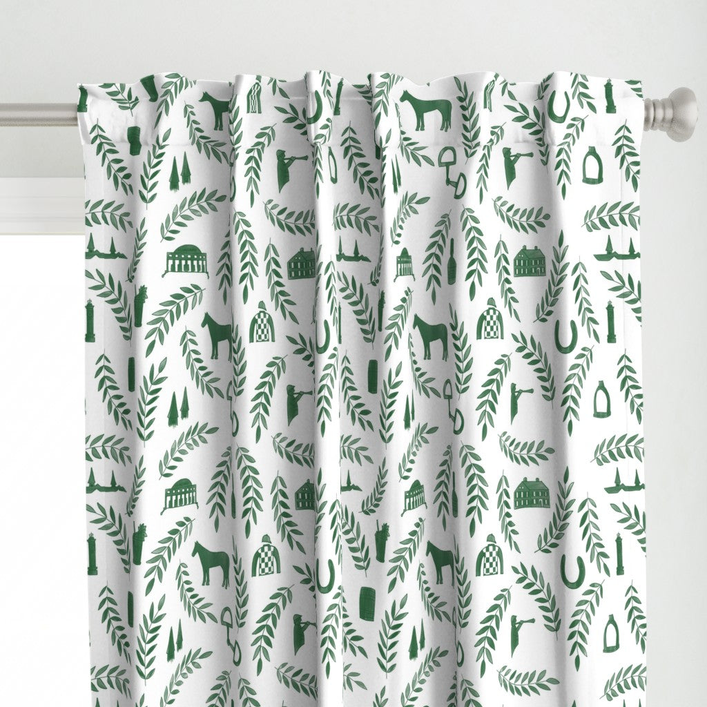 Green Kentucky Curtain Panel