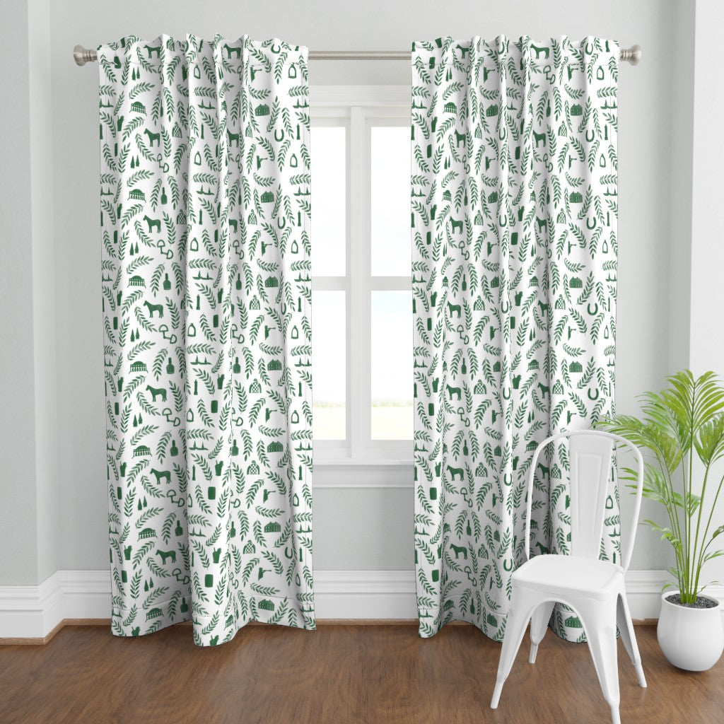 Green Kentucky Curtain Panel