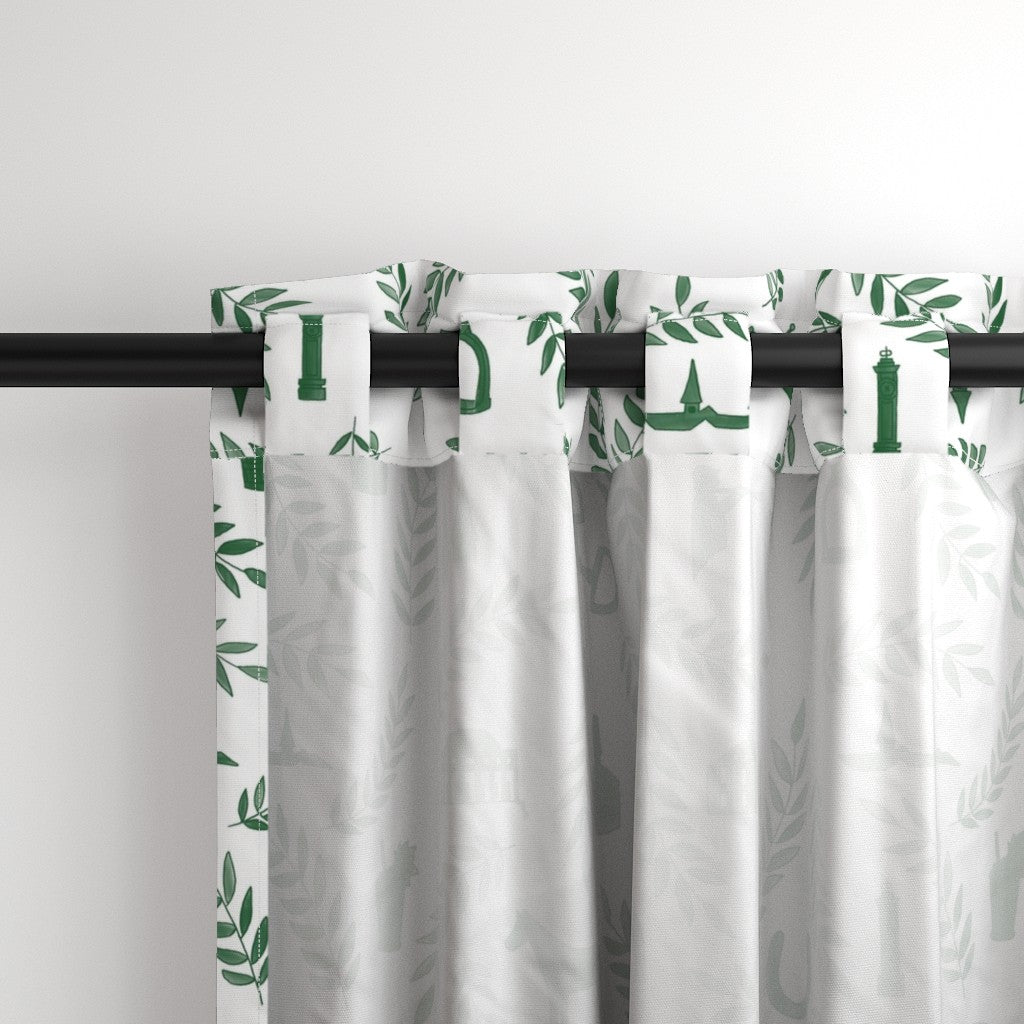 Green Kentucky Curtain Panel