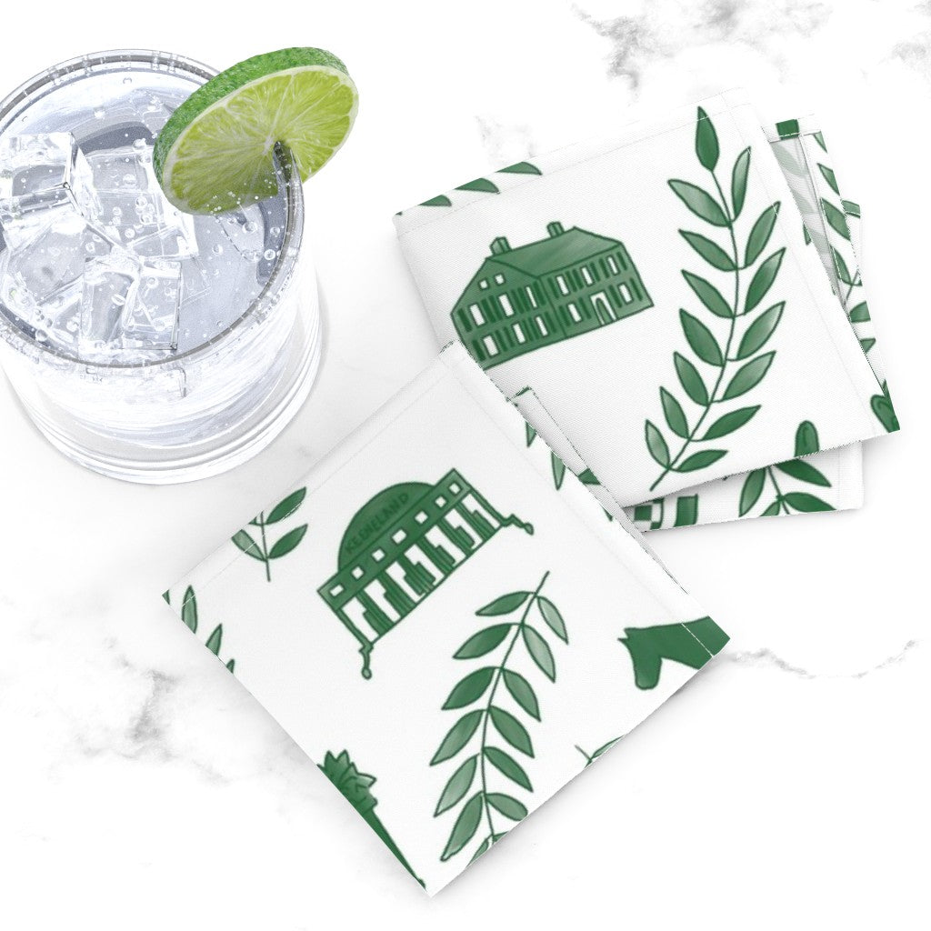 Green Kentucky Cocktail Napkin (Set of 4)