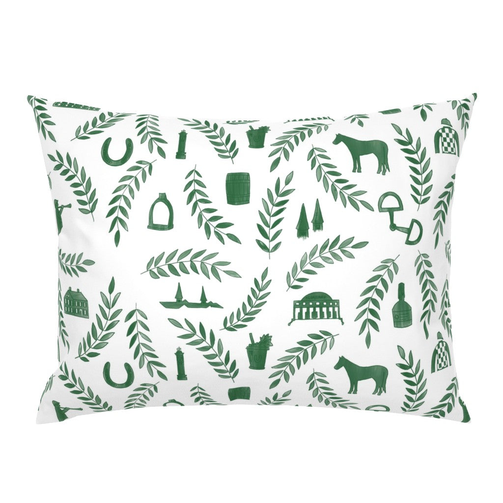 Green Kentucky Pillow Sham