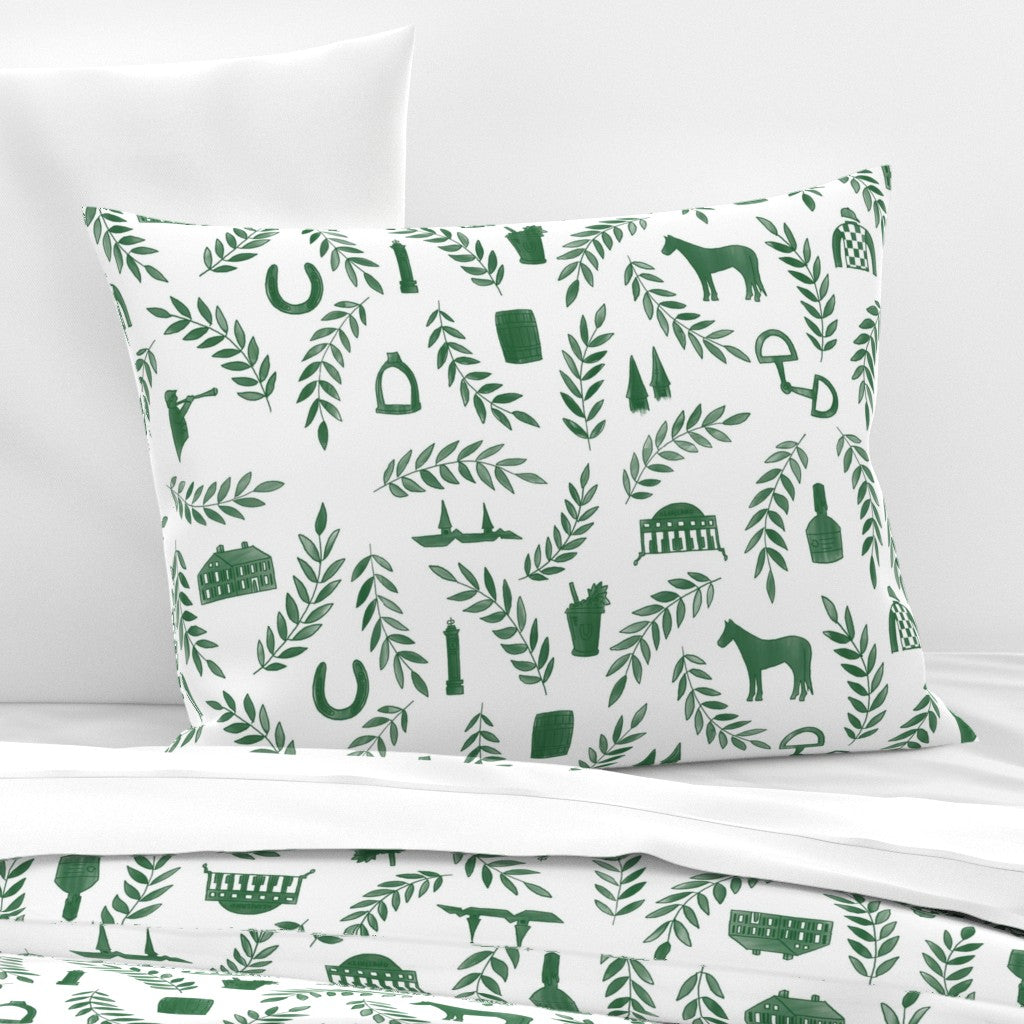 Green Kentucky Pillow Sham