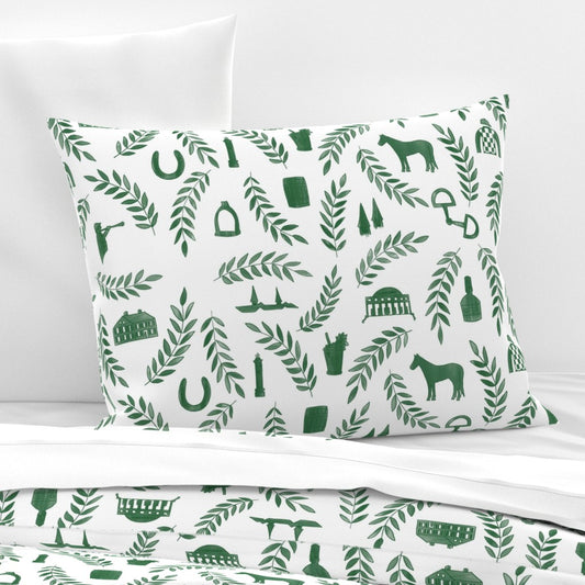 Green Kentucky Pillow Sham