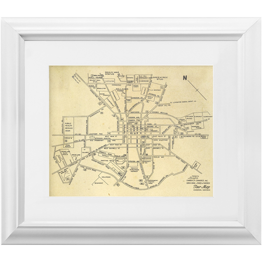Vintage Horse Farm Lexington Map